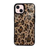Elfia Apple iPhone 14 ile Uyumlu Kılıf Desenli Kamera Lens Korumalı Mat Silikon İnce Kapak Lusi Kahve Leopar