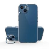 Elfia Apple iPhone 14 ile Uyumlu Silikon Şeffaf Darbe ve Kamera Lens Korumalı Standlı Kılıf, Skuba Mavi