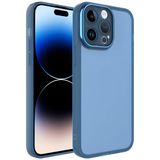 Elfia Apple iPhone 14 Pro Max ile Uyumlu Transparan kamera Lens ve Darbe Korumalı Kılıf, Post Mavi