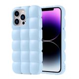 Elfia Apple iPhone 14 Pro Max ile Uyumlu Yumuşak Silikon Mat Renkli Kamera Lens Korumalı Kılıf, Dom Mavi