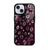 Elfia Apple iPhone 15 ile Uyumlu Kılıf Desenli Kamera Lens Korumalı Mat Silikon İnce Kapak Lusi Pembe Leopar