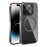Elfia Apple iPhone 15 Pro Max ile Uyumlu Kamera Lens Koruyucu Hediyeli Wirelles şarj Özellikli Standlı Kılıf, Klon Gri