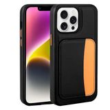 Elfia Apple iPhone 16 Pro Max ile Uyumlu Kılıfı Kartlık Bölmeli Cüzdan Yumuşak Silikon Deri Görünüm Kamera Lens Korumalı Mat Renkli Kapak XKart Siyah