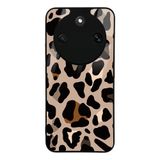 Elfia Honor Magic 8 Lite 5G ile Uyumlu Kılıf Desenli Kamera Lens Korumalı Mat Silikon İnce Kapak Lusi Leopar