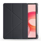 Elfia Honor Pad 10 ile Uyumlu Kılıf Silikon Yumuşak 4 Farklı Stand Olabilen Kalem Bölmeli Kapaklı Tablet Kılıfı Siyah
