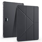 Elfia Honor Pad 9 ile Uyumlu Kılıf Silikon Yumuşak 4 Farklı Stand Olabilen Kalem Bölmeli Kapaklı Tablet Kılıfı Siyah