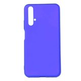 Elfia Huawei Honor 20 ile Uyumlu Kılıfı Silikon Mat Renkli Parmak İzi Bırakmayan Yumuşak İnce Kapak Prem Saks Mavi