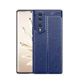 Elfia Huawei Honor 70 ile Uyumlu Silikon Deri Gör Auto Focus Kılıf, Lacivert