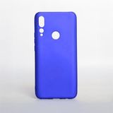 Elfia Huawei Honor 9X ile Uyumlu Kılıfı Silikon Mat Renkli Parmak İzi Bırakmayan Yumuşak İnce Kapak Prem Saks Mavi