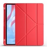 Elfia Huawei Honor Pad X9 11.5' ile Uyumlu Kılıf Silikon Yumuşak 4 Farklı Stand Olabilen Kalem Bölmeli Kapaklı Tablet Kılıfı Kırmızı