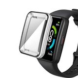 Elfia Huawei ile Uyumlu Band 6 Ekran Koruyucu Darbe Korumalı Silikon Kasa Koruma Gri