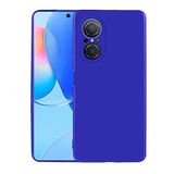 Elfia Huawei Nova 9 SE ile Uyumlu Kılıfı Silikon Mat Renkli Parmak İzi Bırakmayan Yumuşak İnce Kapak Prem Saks Mavi