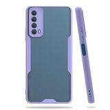 Elfia Huawei P Smart 2021 ile Uyumlu Silikon Kılıf Şeffaf Kamera Lens Korumalı Yumuşak İnce Kapak Parfen Mor