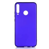 Elfia Huawei P40 Lite E ile Uyumlu Kılıfı Silikon Mat Renkli Parmak İzi Bırakmayan Yumuşak İnce Kapak Prem Saks Mavi