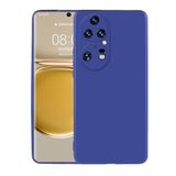 Elfia Huawei P50 Pro ile Uyumlu Kılıfı Silikon Mat Renkli Parmak İzi Bırakmayan Yumuşak İnce Kapak Prem Saks Mavi