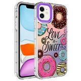 Elfia iPhone 12 ile Uyumlu Sert Silikon Desenli Kamera Korumalı Kılıf, Korn No11