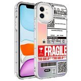 Elfia iPhone 12 ile Uyumlu Sert Silikon Desenli Kamera Korumalı Kılıf, Korn No5