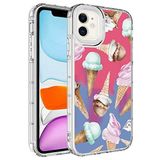 Elfia iPhone 12 ile Uyumlu Sert Silikon Desenli Kamera Korumalı Kılıf, Korn No9