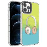 Elfia iPhone 12 Pro Max ile Uyumlu Sert Silikon Desenli Kamera Korumalı Kılıf, Korn No14