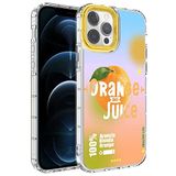 Elfia iPhone 12 Pro Max ile Uyumlu Sert Silikon Desenli Kamera Korumalı Kılıf, Korn No3