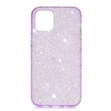 Elfia iPhone 12 Pro Max ile Uyumlu Silikon Parlayan Taş Dizayn Pastel Renkli Kılıf, Eni Mor