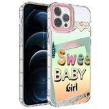 Elfia iPhone 13 Pro ile Uyumlu Sert Silikon Desenli Kamera Korumalı Kılıf, Korn No10
