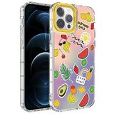 Elfia iPhone 13 Pro Max ile Uyumlu Sert Silikon Desenli Kamera Korumalı Kılıf, Korn No4