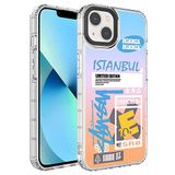 Elfia iPhone 14 ile Uyumlu Sert Silikon Desenli Kamera Korumalı Kılıf, Korn No1