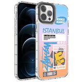 Elfia iPhone 14 Pro ile Uyumlu Sert Silikon Desenli Kamera Korumalı Kılıf, Korn No1