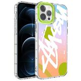 Elfia iPhone 14 Pro ile Uyumlu Sert Silikon Desenli Kamera Korumalı Kılıf, Korn No2