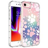 Elfia iPhone 7 ile Uyumlu Sert Silikon Desenli Kamera Korumalı Kılıf, Korn No7