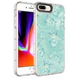 Elfia iPhone 7 Plus ile Uyumlu Sert Silikon Desenli Kamera Korumalı Kılıf, Korn No13