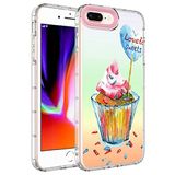 Elfia iPhone 7 Plus ile Uyumlu Sert Silikon Desenli Kamera Korumalı Kılıf, Korn No15