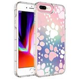 Elfia iPhone 7 Plus ile Uyumlu Sert Silikon Desenli Kamera Korumalı Kılıf, Korn No7