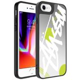 Elfia iPhone 8 ile Uyumlu Parlak Desenli Kamera Korumalı Kılıf, Yazı