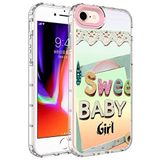 Elfia iPhone 8 ile Uyumlu Sert Silikon Desenli Kamera Korumalı Kılıf, Korn No10