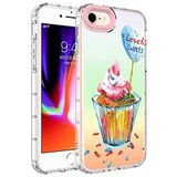 Elfia iPhone 8 ile Uyumlu Sert Silikon Desenli Kamera Korumalı Kılıf, Korn No15