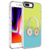 Elfia iPhone 8 Plus ile Uyumlu Sert Silikon Desenli Kamera Korumalı Kılıf, Korn No14