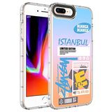 Elfia iPhone 8 Plus ile Uyumlu Sert Silikon Desenli Kamera Korumalı Kılıf, Korn No1