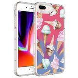 Elfia iPhone 8 Plus ile Uyumlu Sert Silikon Desenli Kamera Korumalı Kılıf, Korn No9