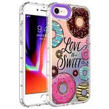 Elfia iPhone SE 2022 ile Uyumlu Sert Silikon Desenli Kamera Korumalı Kılıf, Korn No11