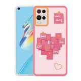 Elfia Oppo A54 4G ile Uyumlu Desenli Kamera Lens Korumalı Silikon Kılıf, Love Story No2