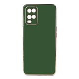 Elfia Oppo A54 4G ile Uyumlu Silikon Mat Pastel Renkli Kamera Korumalı Kılıf, Bark Koyu Yeşil