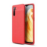 Elfia Oppo Reno 3 ile Uyumlu Kılıf Silikon Yumuşak Kamera Lens Korumalı Mat Renkli Deri Görünümlü Auto Focus İnce Kapak Kırmızı