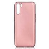 Elfia Oppo Reno 3 ile Uyumlu Kılıfı Silikon Mat Renkli Parmak İzi Bırakmayan Yumuşak İnce Kapak Prem Rose Gold
