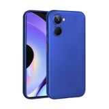 Elfia Realme 10 4G ile Uyumlu Kılıfı Silikon Mat Renkli Parmak İzi Bırakmayan Yumuşak İnce Kapak Prem Saks Mavi