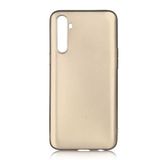 Elfia Realme 6 Pro ile Uyumlu Kılıfı Silikon Mat Renkli Parmak İzi Bırakmayan Yumuşak İnce Kapak Prem Gold
