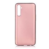 Elfia Realme 6 Pro ile Uyumlu Kılıfı Silikon Mat Renkli Parmak İzi Bırakmayan Yumuşak İnce Kapak Prem Rose Gold