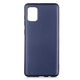 Elfia Samsung Galaxy A02S ile Uyumlu Kılıfı Silikon Mat Renkli Parmak İzi Bırakmayan Yumuşak İnce Kapak Prem Lacivert
