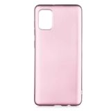 Elfia Samsung Galaxy A02S ile Uyumlu Kılıfı Silikon Mat Renkli Parmak İzi Bırakmayan Yumuşak İnce Kapak Prem Rose Gold